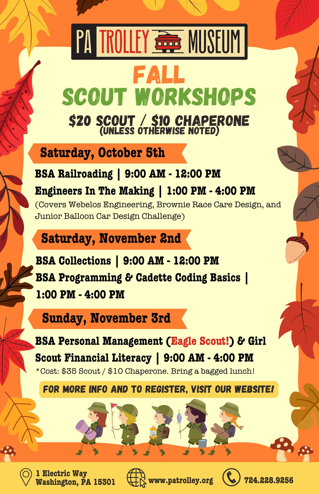 Fall 2024 Scout Workshops