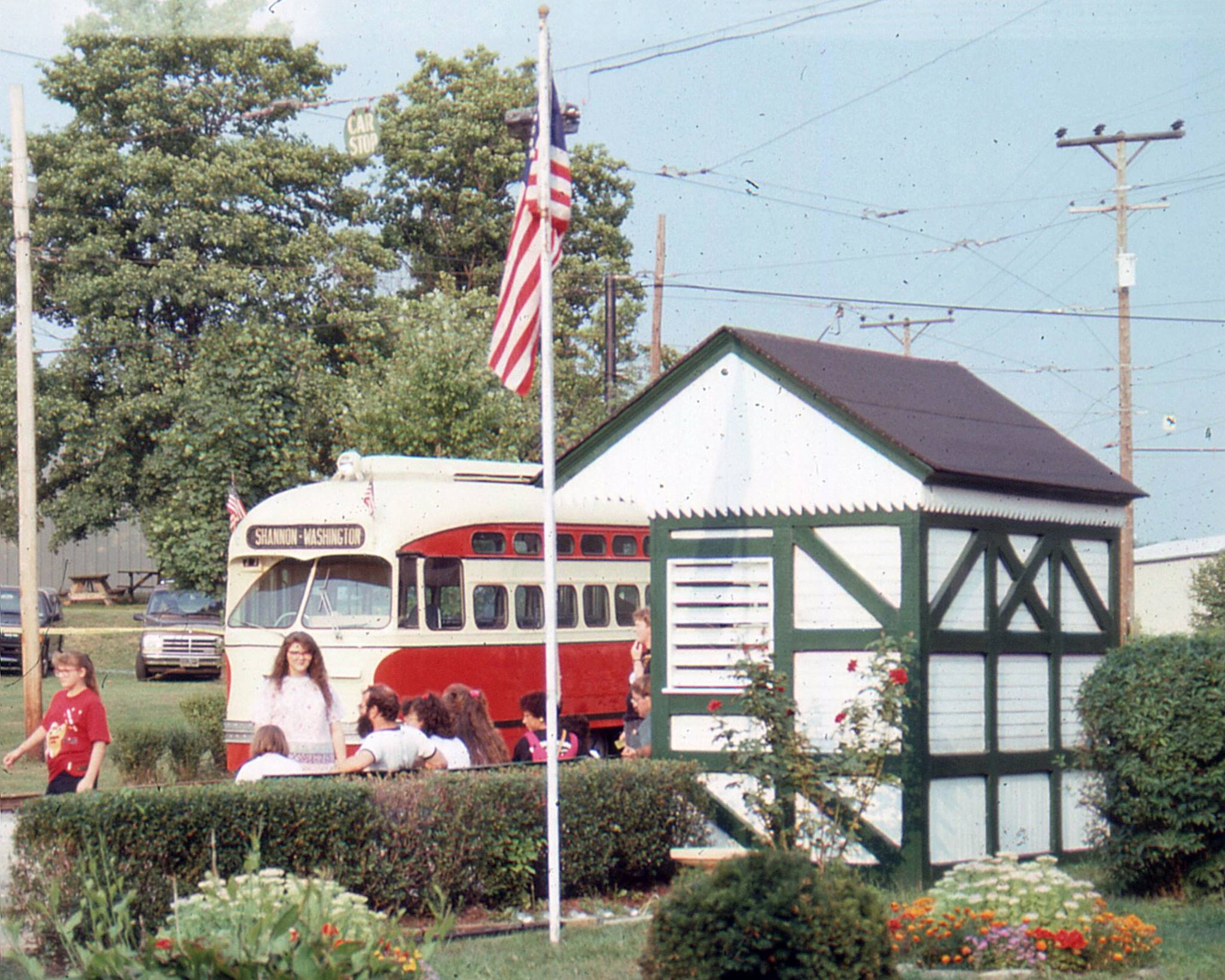 Car 1711 pulls into Richfol stop in this 1991 photo